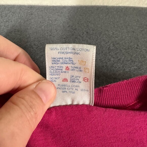 Vtg Jerzees Womens One Size Pink Sea Life Graphic T-Shirt Short Sleeve Dress - Picture 8 of 13